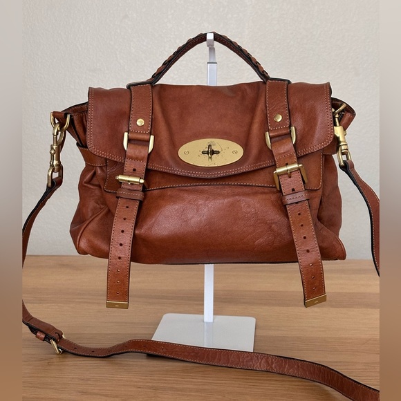 Mulberry Handbags - Mulberry Alexa Oak Soft Buffalo Leather Satchel